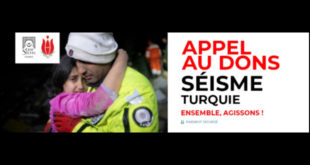 APPEL AU DONS SEISME TURQUIE