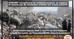 CONCERT DE SOUTIEN URGENCE SÉISME SYRIE